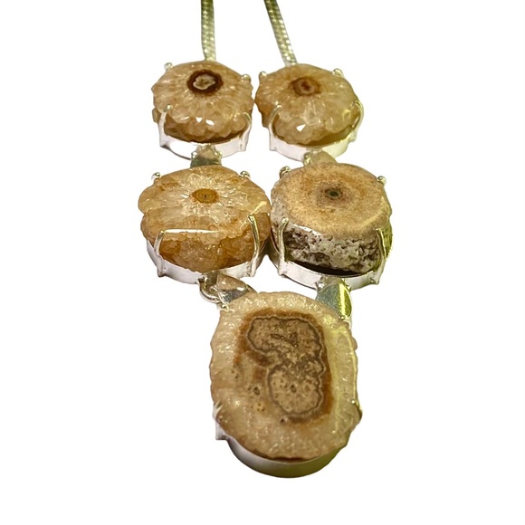 Tan Solar Quartz in a Handcrafted Necklace - Picture 2 of 6